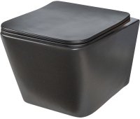 Унитаз Creto Logan L2 1002-002-L2BLMAT подвесной Черный матовый с сиденьем Микролифт