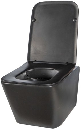 Унитаз Creto Logan L2 1002-002-L2BLMAT подвесной Черный матовый с сиденьем Микролифт 