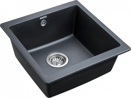 Мойка кухонная Paulmark Brilon PM104546-BLM черный металлик 