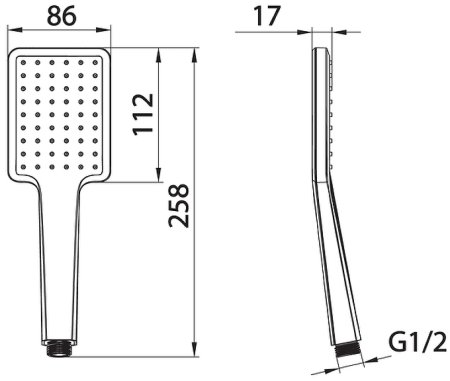 Ручной душ Iddis Slide SLI1F0Gi18 Графит 