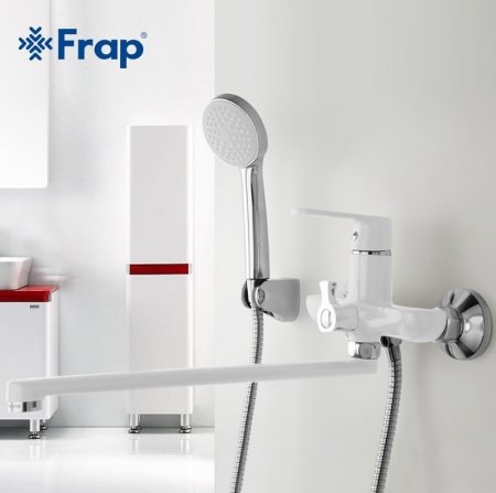 Смеситель для ванны Frap H31 F2231 универсальный Белый Хром 