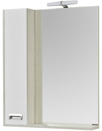 Зеркальный шкаф Aquaton Бекка PRO 70 1A214702BAC20 с подсветкой Белый Дуб сомерсет 