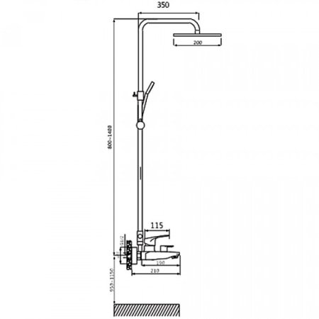 Душевая система ViEiR V204062 Хром 