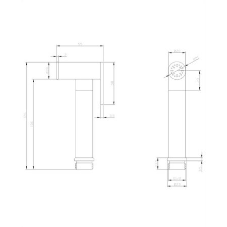 Гигиенический душ Omnires BIDETTA2-RGL золото 