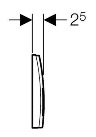 Кнопка смыва Geberit Delta 50 115.135.46.1 хром матовый 