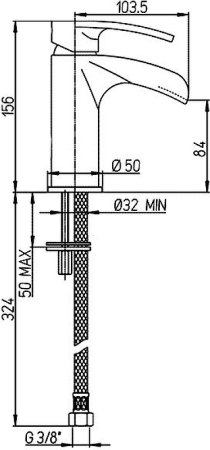 Смеситель для раковины Paini Ovo 86CR205WFSKM Хром 