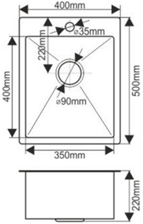 Кухонная мойка Melana Profline H4050 Сатин 