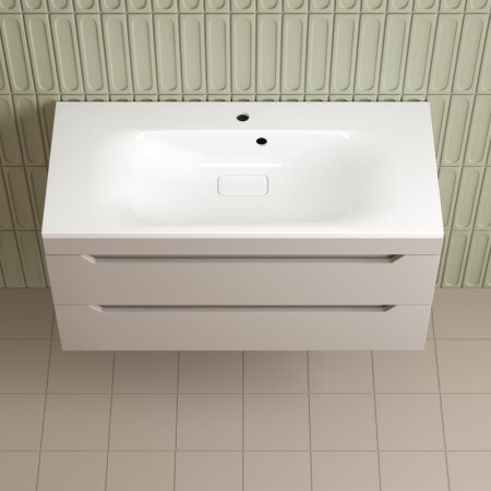 Тумба подвесная Style Line "Остин" под раковину Фортуна 100 2 ящ крем эмаль PLUS 