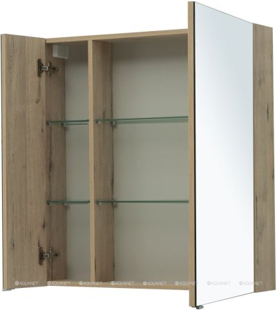 Зеркало-шкаф Aquanet Алвита New 80 дуб веллингтон белый 