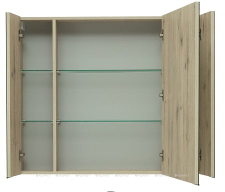 Зеркальный шкаф Aquanet Алвита New 100 дуб веллингтон белый 