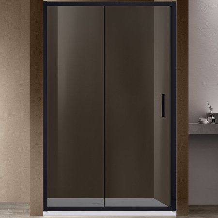 Душевая дверь Vincea Garda 120 VDS-1G120CGB профиль Черный стекло тонированное 