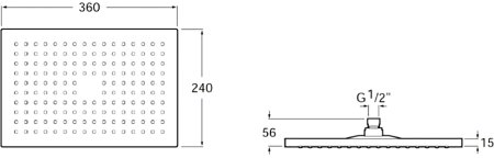 Верхний душ Roca Rainsense 5B3050C00 Хром 