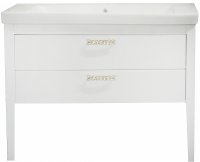 Тумба с раковиной Azario Verona 105 CS00063150 Белая с серебрянными ручками