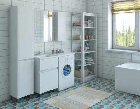 Тумба с раковиной Эстет Dallas Luxe 130 напольный 2 ящика, (правый) 