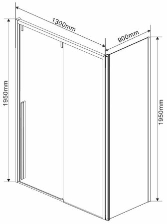 Душевой уголок Vincea Lugano 130х100 VSR-1L1013CLB-1 профиль Черный стекло прозрачное 