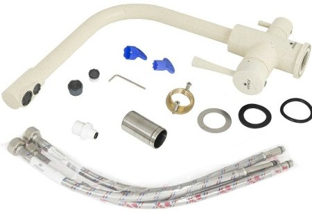 Смеситель для кухни Kaiser Merkur 26044-11 Бежевый мрамор 