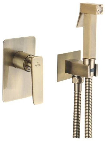 Гигиенический душ со смесителем Rose R1605Q, бронза 