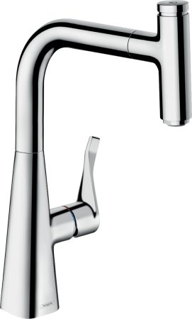 Смеситель Hansgrohe Metris Select M71 14857000 для кухонной мойки, хром 