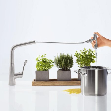 Смеситель Hansgrohe Metris Select M71 14857000 для кухонной мойки, хром 