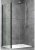 Душевая перегородка Abber S80B 80x190 профиль Черный стекло прозрачное 