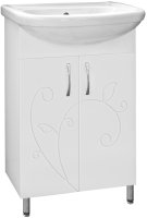 Тумба под раковину Style Line Эко Фьюжн 9 Уют 55 Белый глянец