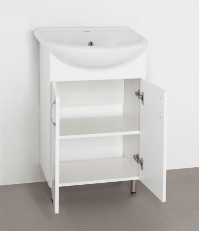 Тумба под раковину Style Line Эко Фьюжн 9 Уют 55 Белый глянец 