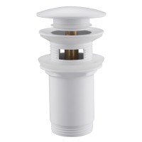 Донный клапан ABBER AF0010W с переливом, белый