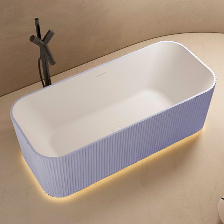 Ванна из искусственного камня Abber Stein 170x75 AS9663Violett Фиолетовая без гидромассажа 