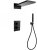 Душевая система Abber Weiss Insel AF8052B с термостатом Черная матовая 