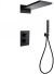 Душевая система Abber Weiss Insel AF8052B с термостатом Черная матовая 