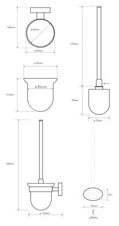 Ершик Bemeta Oval 118413011 