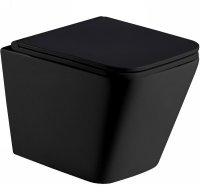 Унитаз WeltWasser Gelbach 041 MT-BL 10000008262 подвесной Черный матовый с сиденьем Микролифт Унитаз WeltWasser Gelbach 041 MT-BL 10000008262 подвесной Черный матовый с сиденьем Микролифт