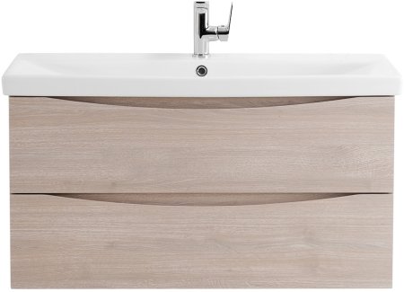 Тумба с раковиной BelBagno MARINO-CER-900-2C-SO-RG-P Rovere Grigio 