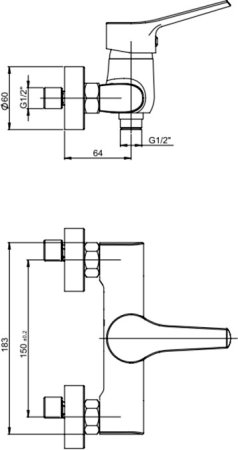Смеситель для душа Paini Messina MECR511KM Хром 