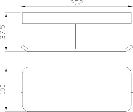 Двойной держатель для туалетной бумаги с полкой WONZON & WOGHAND, Хром (WW-8356) 