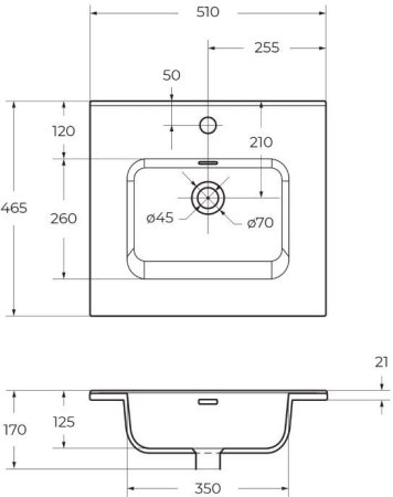 Керамическая раковина BelBagno BB500ETL 