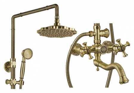 Душевая стойка Zorg Antic A 7002DS-BR 