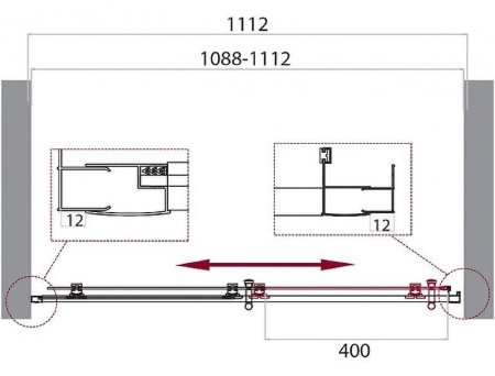 Душевая дверь BelBagno Uno 110 UNO-195-BF-1-110-C-Cr профиль Хром стекло прозрачное 