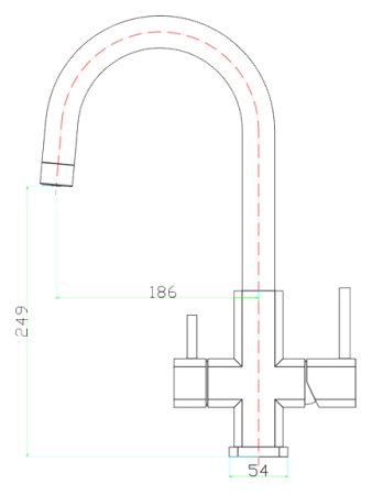 Смеситель для кухонной мойки Zorg Inox Veto 