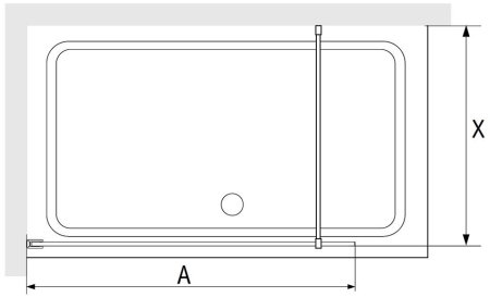 Душевая перегородка RGW WA-12G 900 