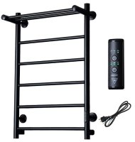 Полотенцесушитель электрический с полочкой (лесенка) Тругор Аспект Пэк сп 1 П 80х50 см, черный