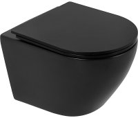 Унитаз BelBagno Colorato BB062CHR-MB подвесной Черный без сиденья Унитаз BelBagno Colorato BB062CHR-MB подвесной Черный без сиденья