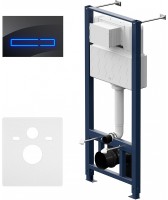 Инсталляция AM.PM Pro I012704.50A38 для подвесного унитаза с клавишей смыва Черный глянец Инсталляция AM.PM Pro I012704.50A38 для подвесного унитаза с клавишей смыва Черный глянец