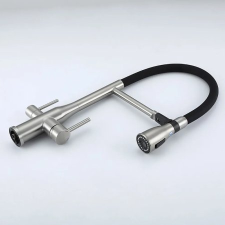 Смеситель для кухни Gappo G4399-75 Сатин Черный 