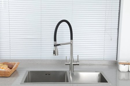 Смеситель для кухни Gappo G4399-75 Сатин Черный 