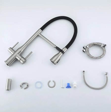 Смеситель для кухни Gappo G4399-75 Сатин Черный 