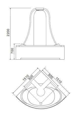 Акриловая ванна Gemy G9069 K 