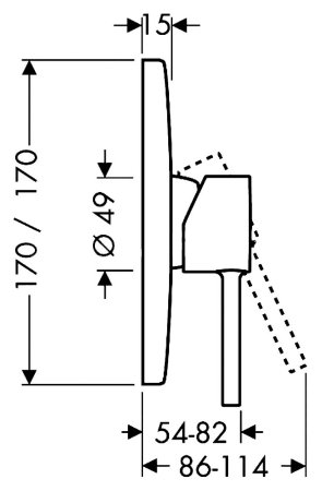 Смеситель Axor Starck 10616000 для душа 