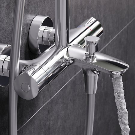 Душевая система AM.PM Spirit V2.0 F0770A510 с термостатом Хром 