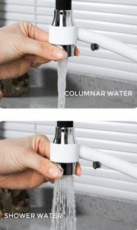 Смеситель для кухни Gappo G48 G4348 Белый Черный 